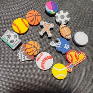 0235 Sports baseball basketball volleyball croc shoe charms